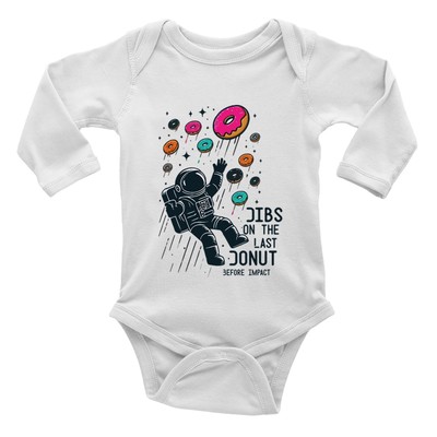 Dibs on the Last Donut Before Impact Asteroid Baby Grow Weste Body L/S
