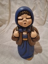 THUN STATUINA PASTORELLA CON GERLA PRESEPE GIUBILEO 2000 ALTEZZA 14 CM