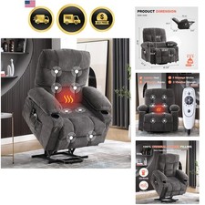 Power Lift Recliner Chair for Elderly with Vibration Massage Lumbar Heating