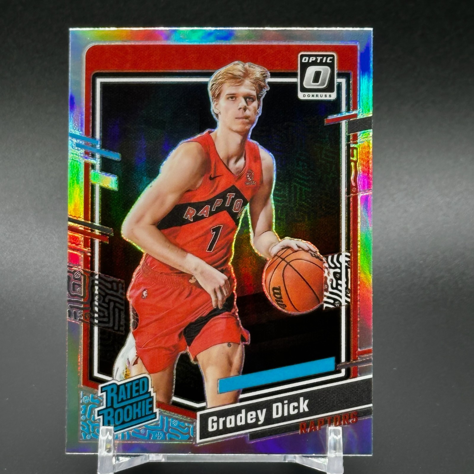 Gradey Dick 2023 Panini Donruss Optic #212 Holo Prizm RC Rated Rookie - Raptors