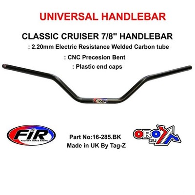 FIR Classic Cruiser 7/8'' Lenker, Fittment Universal / Matt Black, / Extra Wi