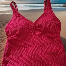 Lands End Damen Tankinitop Pink strukturiert ...