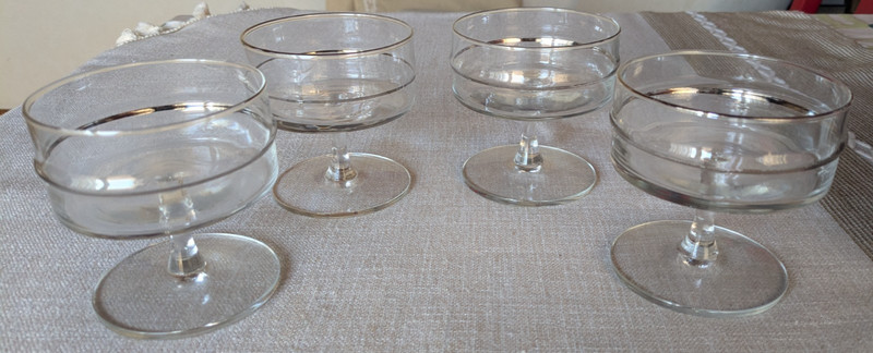70s  Champagne or Sorbet Glasses (likely Rosenthal Studio Line) set of 4