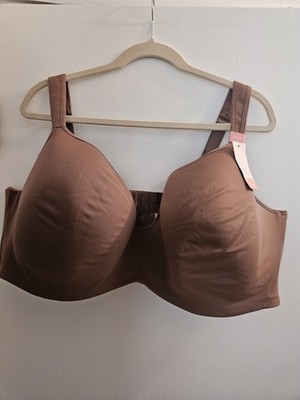 NEW Cacique Lightly Lined BALCONETTE  Bra 54DDD 54 DDD BROWN