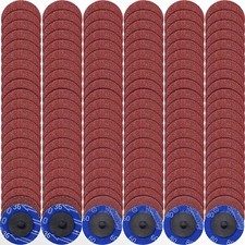50PCS 2 inch Aluminum Oxide Roll Lock Sanding Discs 36-240 Grit Die Grinder Pads