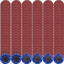 50PCS 2 inch Aluminum Oxide Roll Lock Sanding Discs 36-240 Grit Die Grinder Pads
