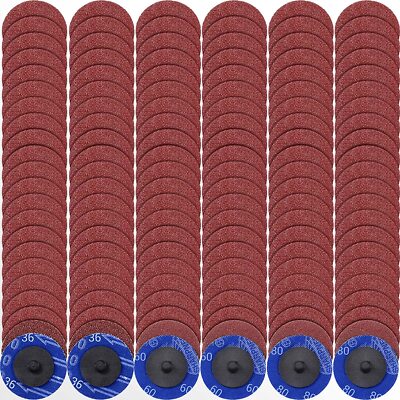 50PCS 2inch Aluminum Oxide Quick Change Sanding Disc 36-240 Grit Die Grinder Pad