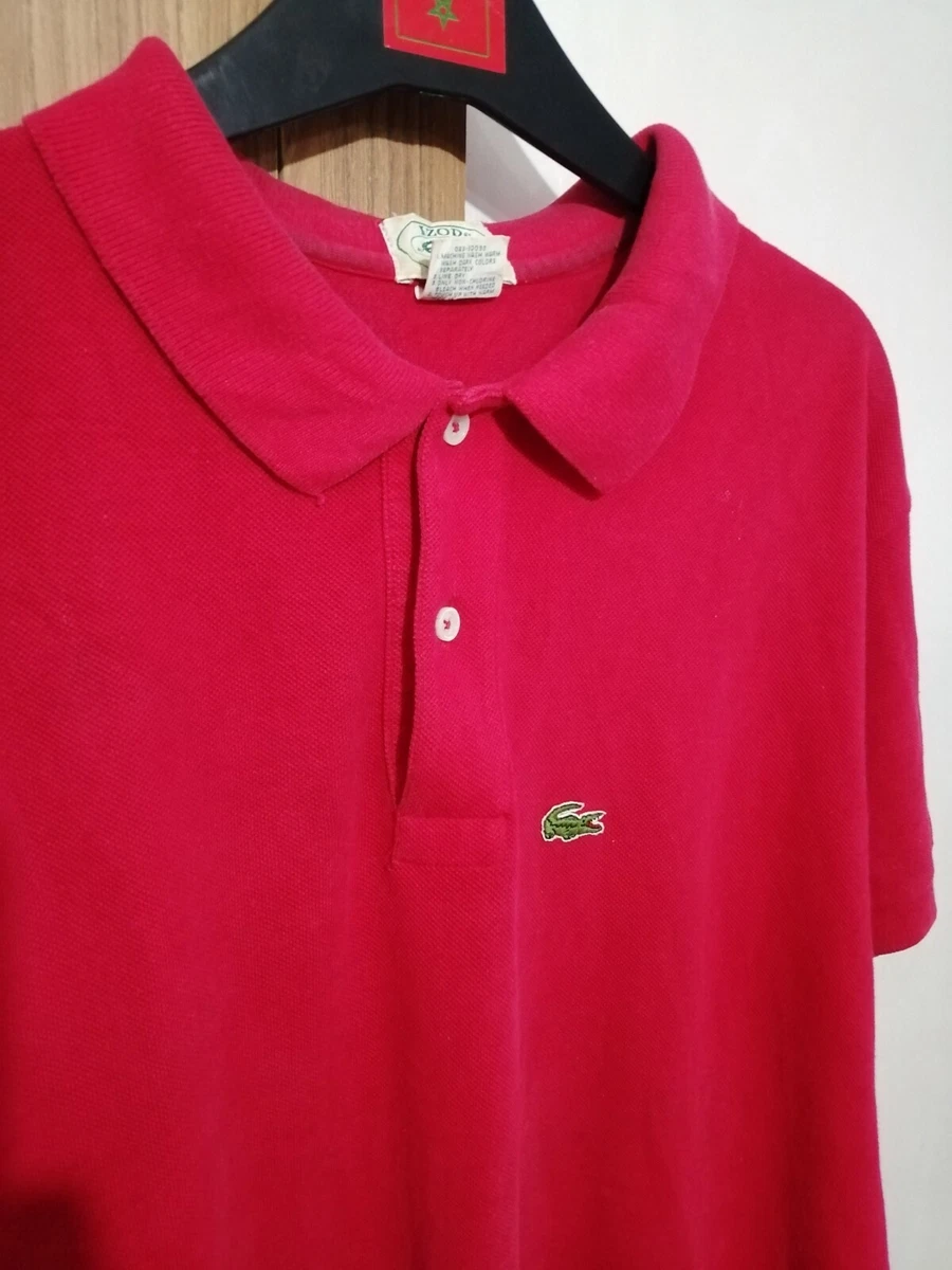 LACOSTE IZOD Made in USA RED Polo Shirt Size | eBay