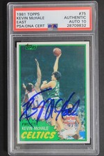 Kevin McHale Celtics Autograph 1981 Topps #75 Rookie Card Signed Autograph PSA 