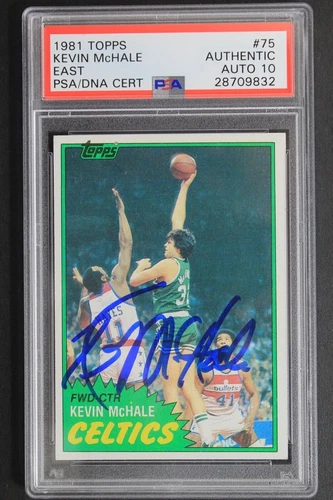 Kevin McHale Celtics Autograph 1981 Topps #75 Rookie Card Signed Autograph PSA 