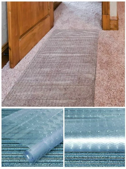 PVC Floor Mat Transparent Carpets Wooden Floor Protection Rugs