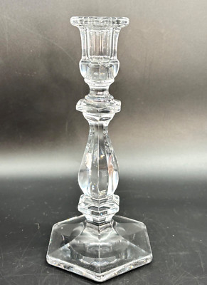 Heisey Old Williamsburg  Candle Stick Holder Colonial Clear Glass 9 