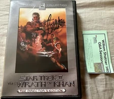 William Shatner autographed signed Star Trek 2 Wrath of Khan movie DVD cover JSA