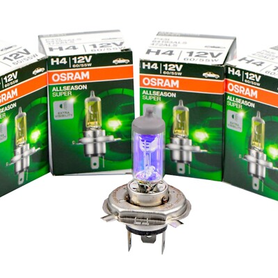 4x OSRAM 64193ALS P43t Glühlampe Glühbirne Autolampen H4 12V 60/55W ALLSEASON