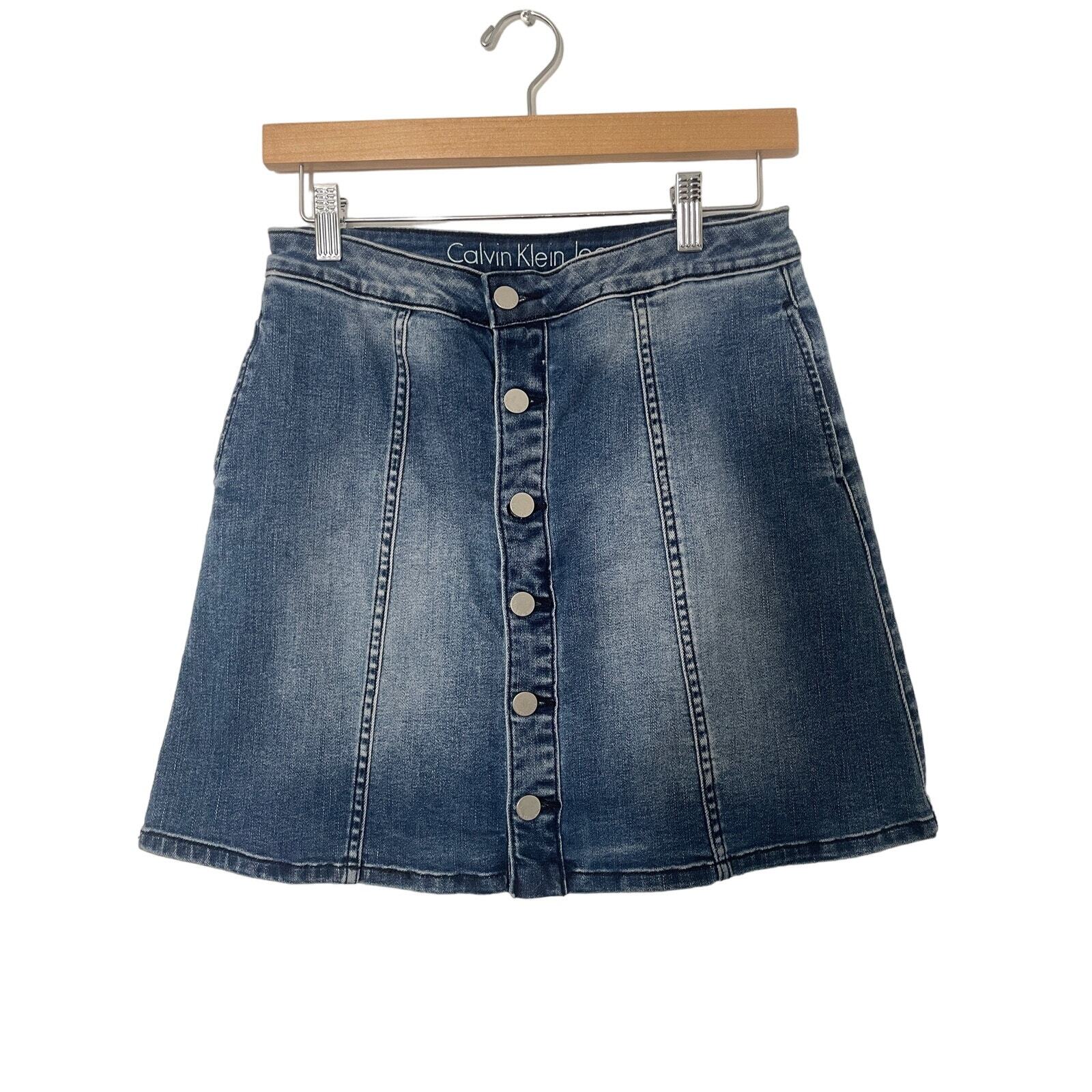 Jean Mini Skirt Calvin Klein Denim Jean skirt y2k denim | Medium-image