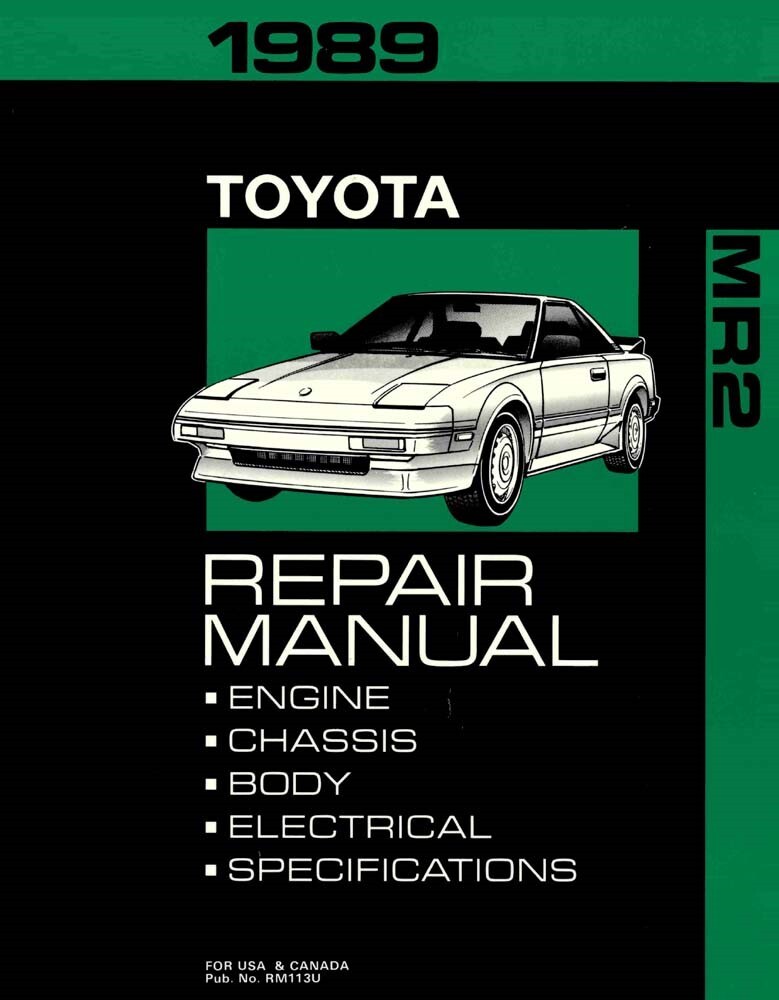 the automobile  ( 洋書) 1989 Toyota MR2 Shop Service Repair Manual Book Engine
