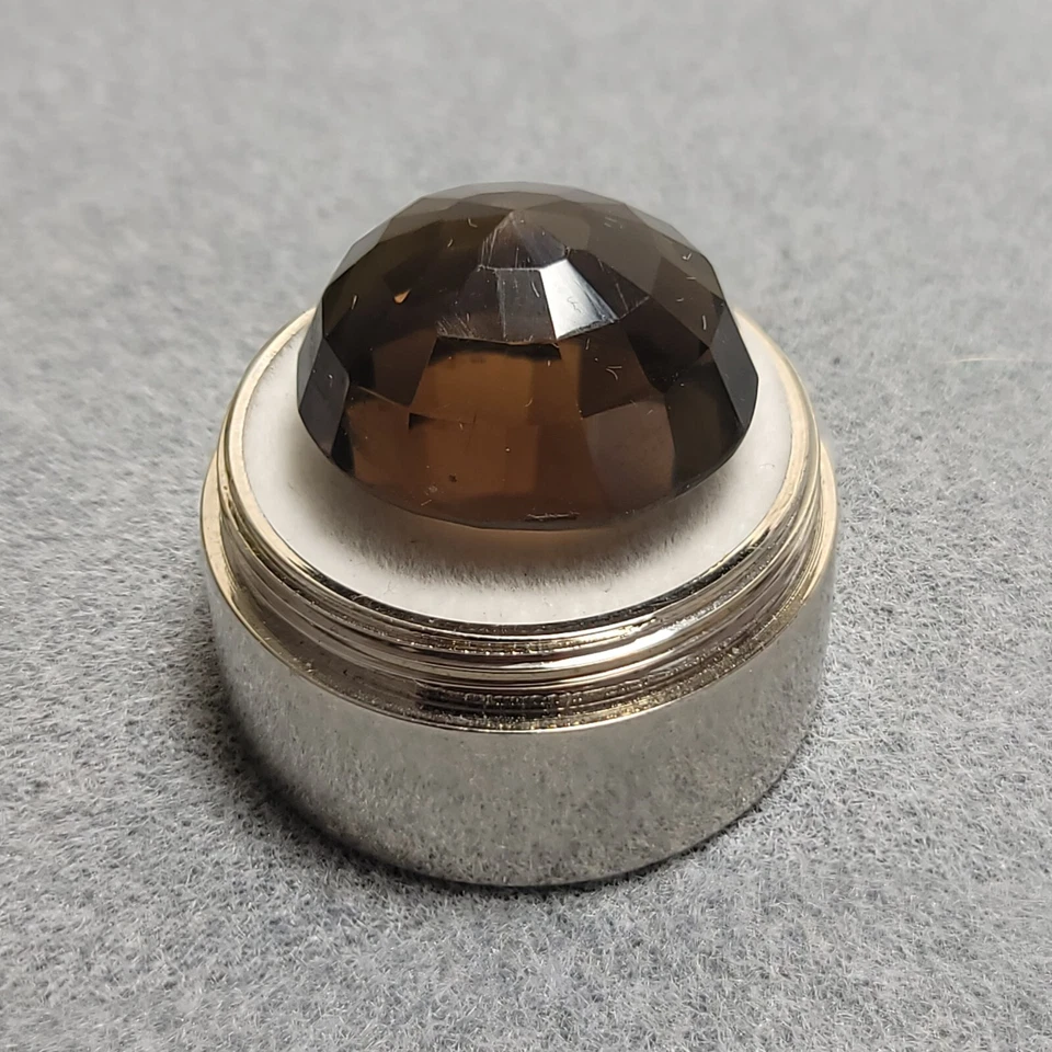 Piedra preciosa ovalada facetada de cuarzo oscuro ahumado Arkansas 31,10 quilates tallada a mano natural RARA Foto 4 de 4