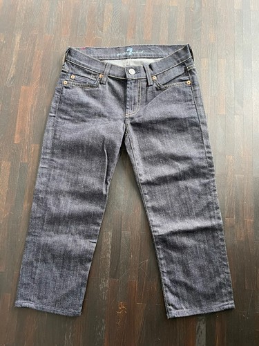 Dunkelblaue Cropped Jeans von Seven for all Mankind, Gr. 24, wie neu