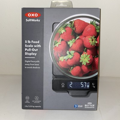 OXO Good Grips 5 lb Food Scale w/ Pull-Out Display Kitchen Pantry New NIB