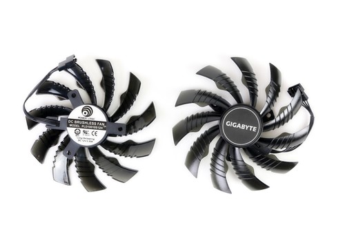 Pełny zestaw wentylatorów GPU 95mm Gigabyte 1650 1660 Ti 2060 2070 SUPER PLD10010S12H | US... - Zdjęcie 2 z 4