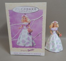 Hallmark 1995 Springtime Barbie Easter Ornament Keepsake 1st Series QE08069