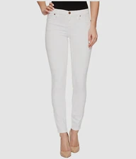 $450 Blanknyc Women White Stretch Skinny Slim Zip-Fly Denim Jeans Pants Size 25W