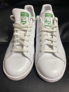 adidas Stan Smith White/Green Womens Size 8 Medium LIGHT WEIGHT PRE-OWNED