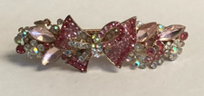 Vintage 3-1/2" Sparkly Rhinestone Hair Barrette Hair Clip Accessories