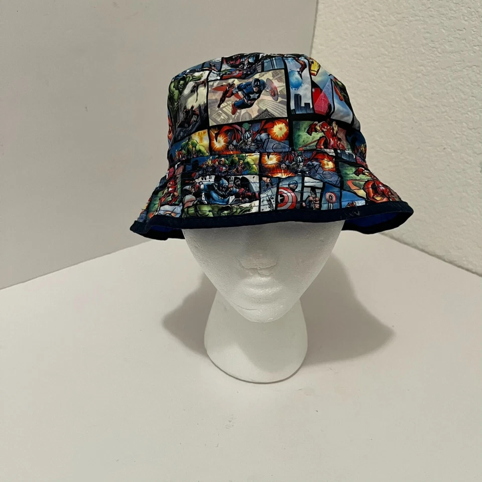Шляпа Marvel Avengers с принтом супергерой ведро солнце двусторонняя пляжная для ребенка ясельного возраста - Изображение 3 из 4