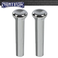 Fit For 1971-1988 GM Chevy Cars & Trucks Chrome Plastic Door Lock Knobs Pair