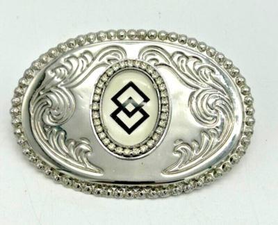 Silver western belk buckle- made in USA USA Made Cowboy Belt: Personalized Engraved Buckle, Amish  main image 2