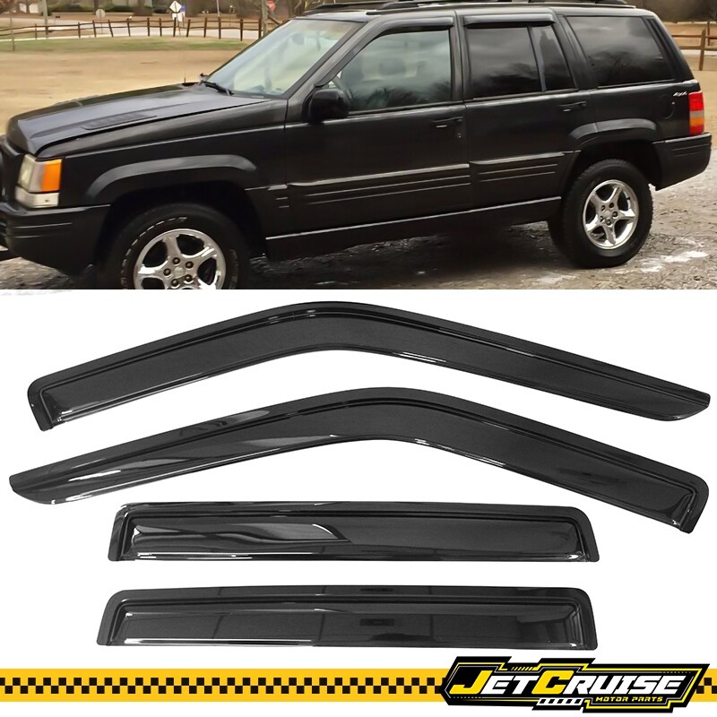 Fits 08-14 Jeep Liberty Tape On Acrylic Window Visors Rain Sun Guard 4Pc Set