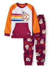 Star Wars Boy's BB-8 Jersey and Flannel Pajama Set, Size 6/7