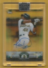 KHRIS DAVIS 2018 Topps Clearly Authentic Green Salute Autograph #KD A's #d 48/99