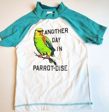Gymboree sz 5 Boys Swim Shop Parrot Bird Rash Guard Top Swimwear NWT