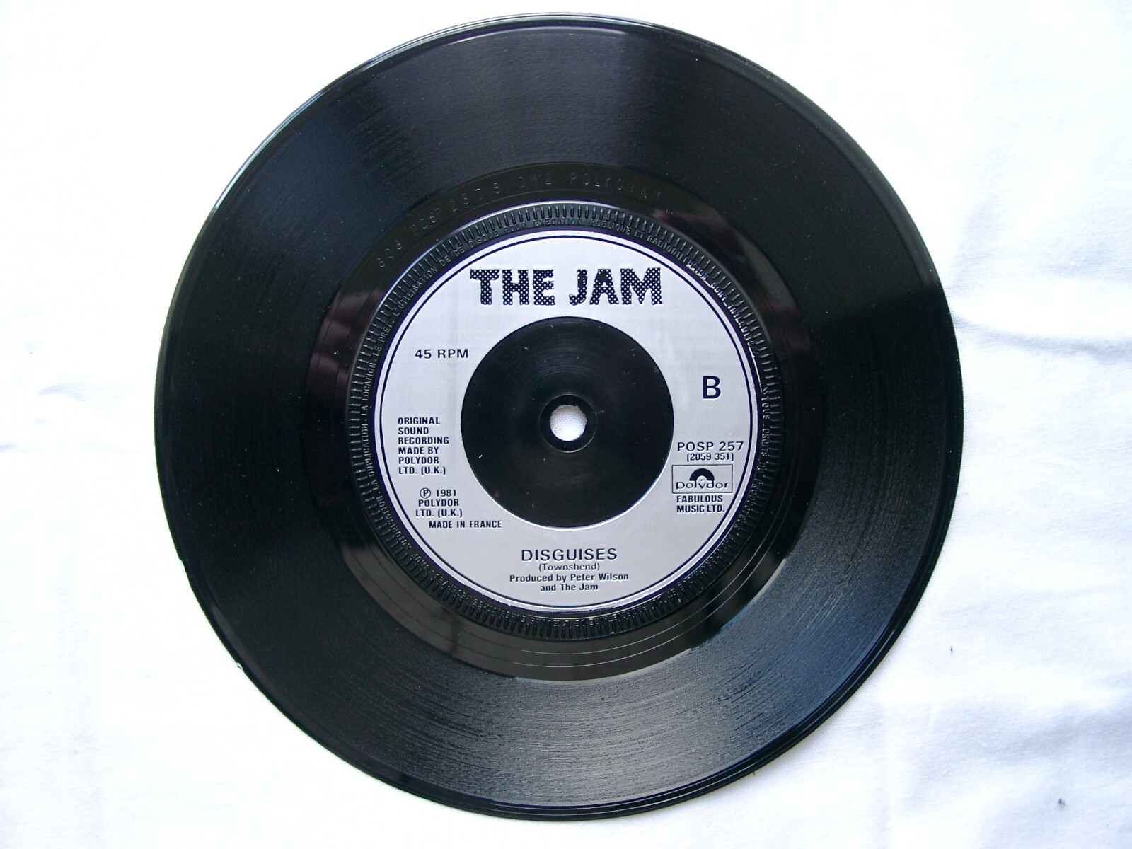 THE JAM Funeral Pyre 7" POSP 257 1981 French press company
