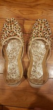 Pakistani / Indian Women's Beige Fancy Shoes
