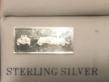 Chrysler Franklin Mint Mini Ingot 925 Silver Classic Car Museum 2.5 Gram