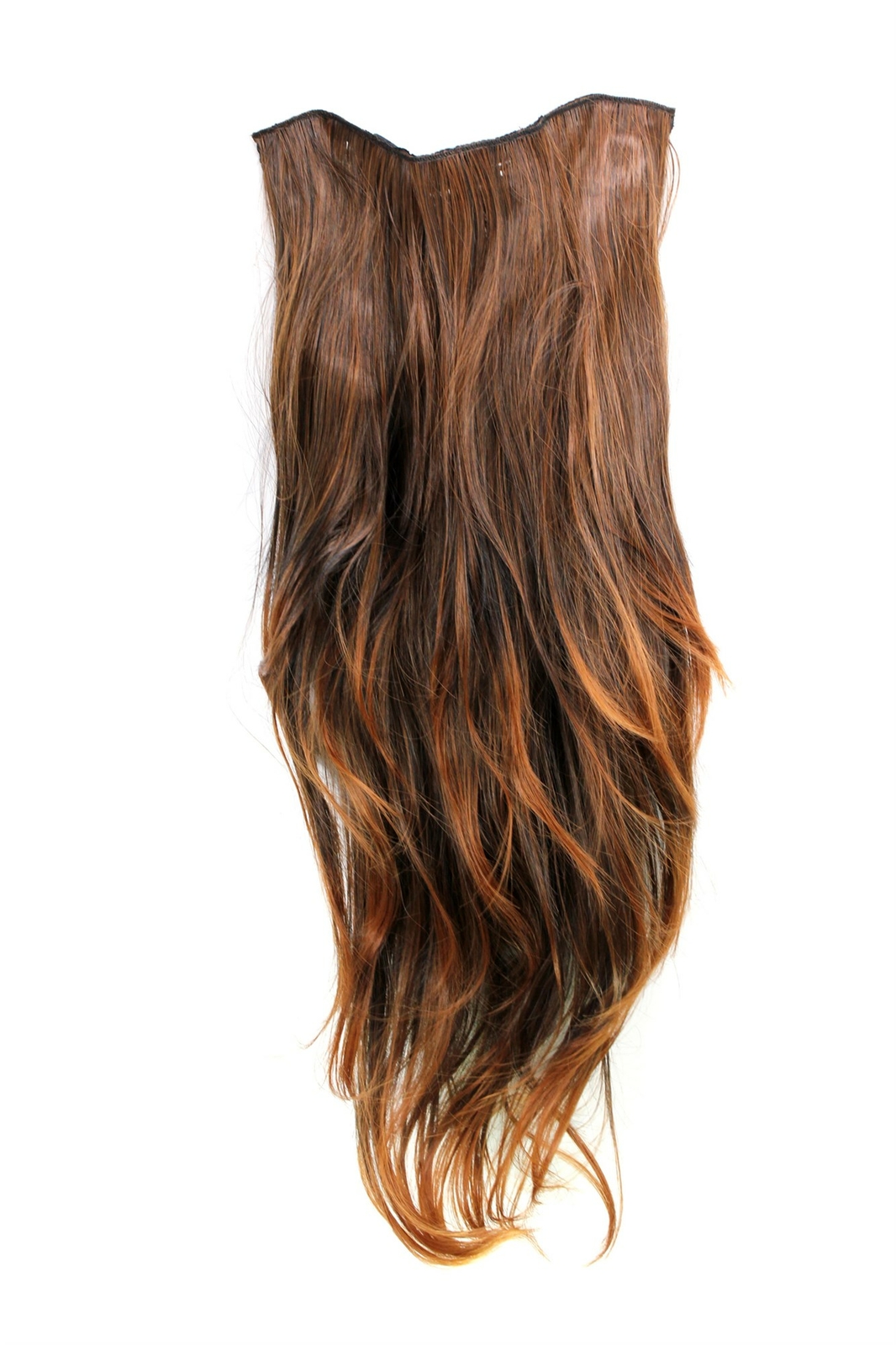 Clip-in Hairpiece 7 Clips Half Wig Chestnut Brown Mix Straight 60cm H9505-2T30