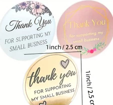 80 Stickers, Round 1", Thank You for Supporting My Small Business