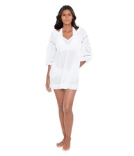 Lauren Ralph Lauren Mountain Beach Club Solids Embroidered Dress White Size M