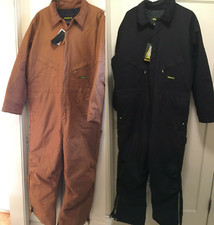 NWT Walls Men Quilted Lined Coveralls Duck Insulated Enduroflex LIGHT BROWN