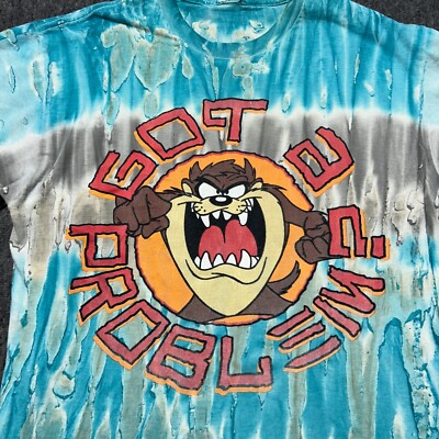 T-shirt Tie Dye Vintage Fruit Of The Loom - Années 80/90 - Taille XL - Multicolore