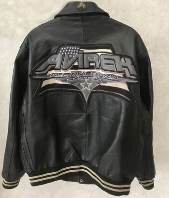 AVIREX leather jacket, All American System, vintage, 90s hip AVIREX leather jacket, All American System, vintage, 90s hip