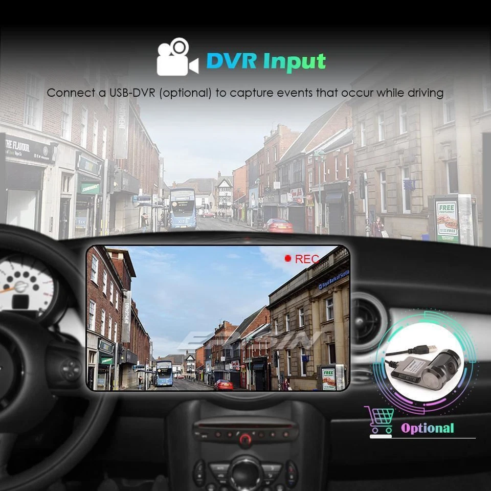 10.25" Android 12 GPS Autoradio For Audi Q5 WiFi 4G DAB+ IPS TPMS DVR CarPlay BT - Immagine 2 di 4