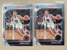 JORDAN POOLE 2019-20 NBA Hoops Premium Stock Rookie Card #223  (2) Two Cards