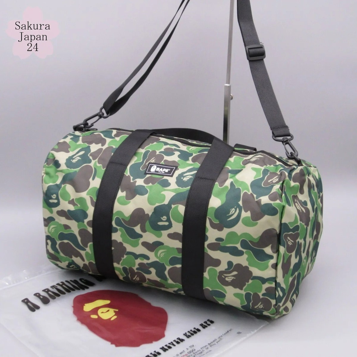 BAPE 4pc Bag Duffle Green SPR20 Black SPR22 Shoulder AW21 Japan