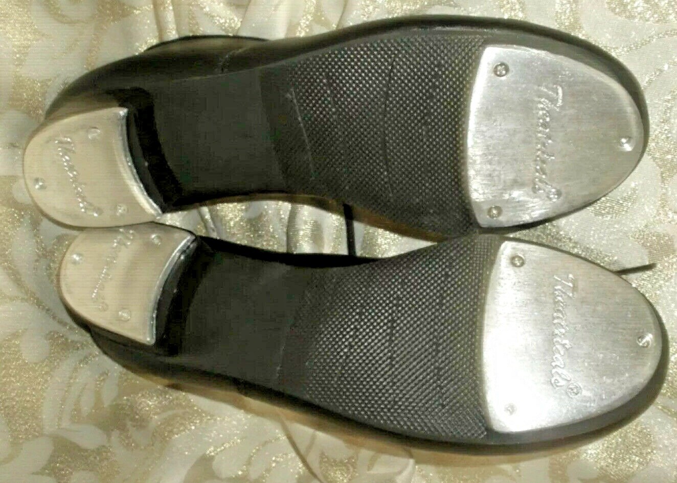 THEATRICALS Black MAN MADE LEATHER Tap DANCE Shoes TI… Gem