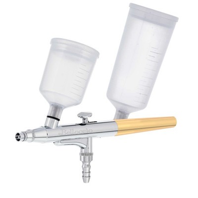 Belloccio 0.4 mm SINGLE-ACTION AIRBRUSH Sunless Spray Tanning 2 Cups Gravity