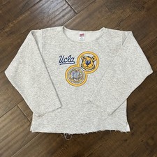 Vintage 80s 90s UCLA Bruins Gray Crewneck Sweatshirt Made In USA Womens XS